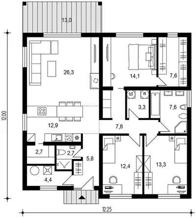 312-projekt-bungalovu-podorys